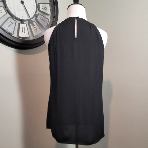 NWOT Etcetera Black Chiffon Sleeveless Blouse SIZE 00 - Picture 2 of 10